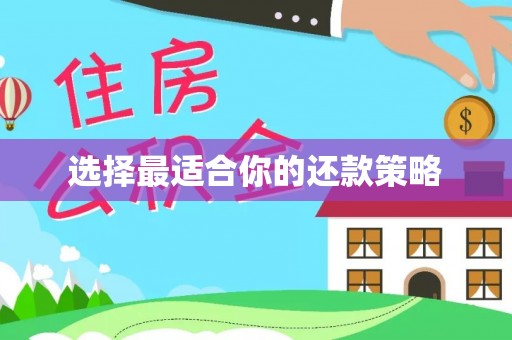 锡山选择最适合你的还款策略